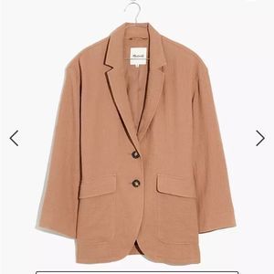 Madewell Cotton-Linen Relaxed Larsen Blazer